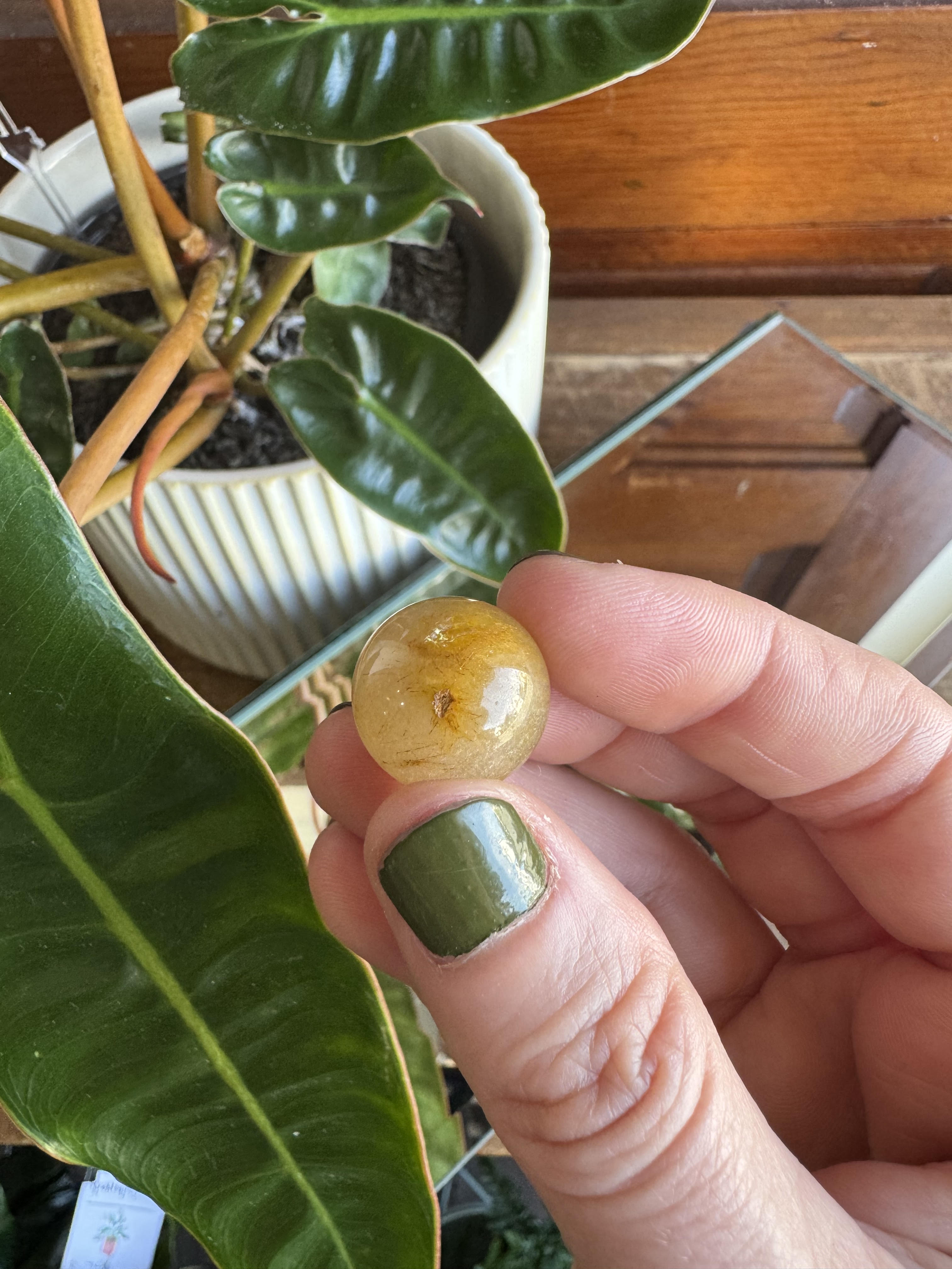 Gold Rutilated Quartz Sphere